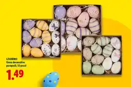Lidl LIVARNO Uova decorative pasquali, 12 pezzi offerta