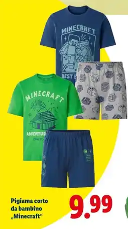 Lidl Pigiama corto da bambino ,,Minecraft" offerta