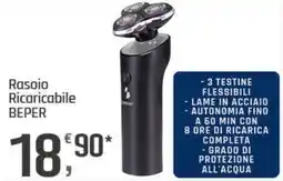 Supermercati Dok Rasoio Ricaricabile BEPER offerta