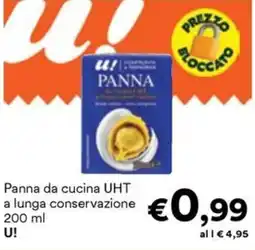 Unes Panna da cucina UHT a lunga conservazione U! offerta
