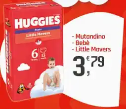 Supermercati Dok Huggies mutandino, bebè, little movers offerta