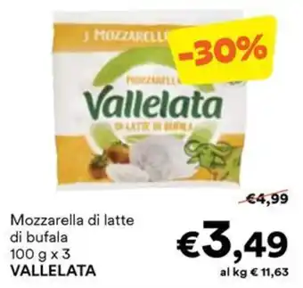 Unes Mozzarella di latte di bufala VALLELATA offerta