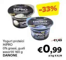 Unes Yogurt proteici HiPRO 0% grassi DANONE offerta