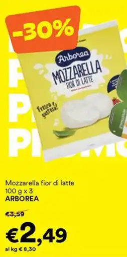 Unes Mozzarella fior di latte ARBOREA offerta