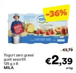 Unes Yogurt zero grassi MILA offerta