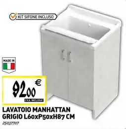 Tecnomat Lavatoio manhattan grigio offerta