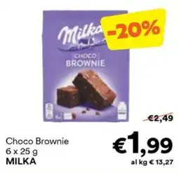 Unes Choco Brownie MILKA offerta