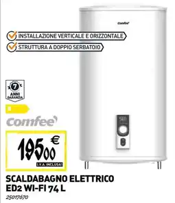 Tecnomat Comfee scaldabagno elettrico ED2 WI-FI offerta