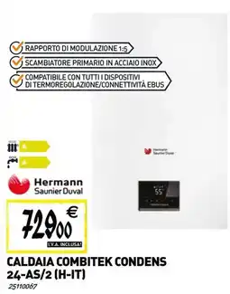 Tecnomat Hermann caldaia combitek condens 24-AS/2 (H-IT) offerta