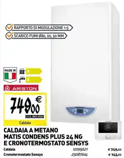 Tecnomat Caldaia a metano matis condens plus 24 ng e cronotermostato sensys offerta