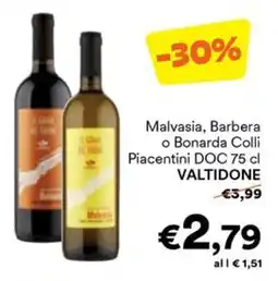 Unes Malvasia, Barbera o Bonarda Colli Piacentini DOC VALTIDONE offerta