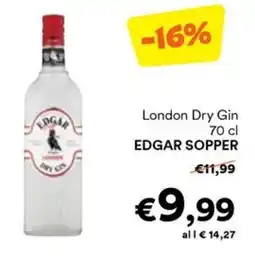Unes London Dry Gin EDGAR SOPPER offerta