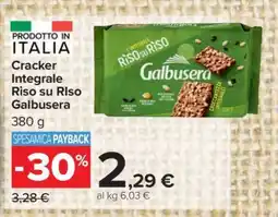 Carrefour Cracker Integrale Riso su Riso Galbusera offerta
