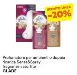 Unes Profumatore per ambienti o doppia ricarica Sense&Spray GLADE offerta