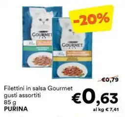 Unes Filettini in salsa Gourmet PURINA offerta