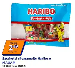 Action Sacchetti di caramelle Haribo o MAOAM offerta