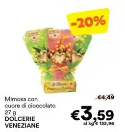 Unes Mimosa con cuore di cioccolato DOLCERIE VENEZIANE offerta