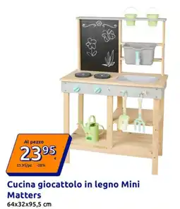 Action Cucina giocattolo in legno Mini Matters 64 x 32 x 95,5 cm offerta
