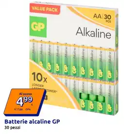 Action Batterie alcaline GP 30 pezzi offerta