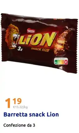 Action Barretta snack Lion Confezione da 3 offerta