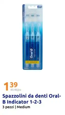 Action Spazzolini da denti Oral- B Indicator 1-2-3 3 pezzi | Medium offerta