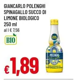 Famila Superstore Giancarlo polenghi spinagallo succo di limone biologico offerta
