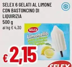 Famila Superstore Selex 6 gelati al limone con bastoncino di liquirizia offerta