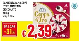 Famila Superstore Sammontana 4 coppe d'oro amarena/ cioccolato offerta