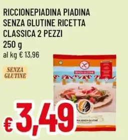 Famila Superstore Riccionepiadina piadina senza glutine ricetta classica 2 pezzi offerta