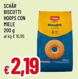 Famila Superstore Schär biscotti hoops con miele offerta