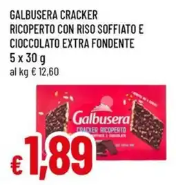Famila Superstore Galbusera cracker ricoperto con riso soffiato e cioccolato extra fondente offerta