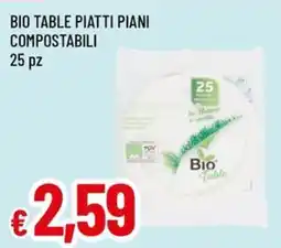 Famila Superstore Bio table piatti piani compostabili offerta