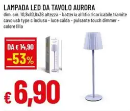 Famila Superstore Lampada led da tavolo aurora offerta