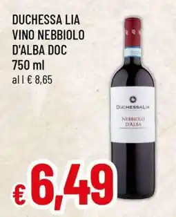 Famila DUCHESSA LIA VINO NEBBIOLO D'ALBA DOC offerta