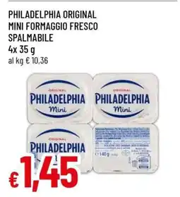 Famila PHILADELPHIA ORIGINAL MINI FORMAGGIO FRESCO SPALMABILE offerta