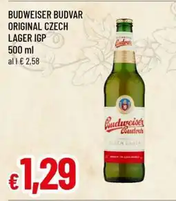 Famila BUDWEISER BUDVAR ORIGINAL CZECH LAGER IGP offerta