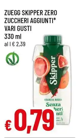 Famila Zuegg Skipper Zero Zuccheri Aggiunti Vari Gusti offerta