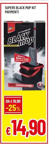 Famila SUPER5 BLACK MOP KIT PAVIMENTI offerta