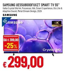 Famila SAMSUNG UE55U8000FUXZT SMART TV 55'' offerta