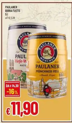 Famila PAULANER BIRRA FUSTO offerta