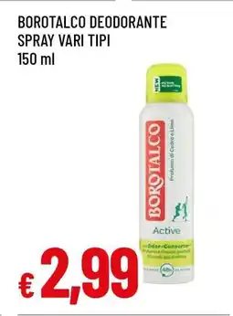 Famila BOROTALCO DEODORANTE SPRAY VARI TIPI offerta