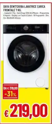 Famila DAYA DSW712618A LAVATRICE CARICA FRONTALE 7 KG offerta