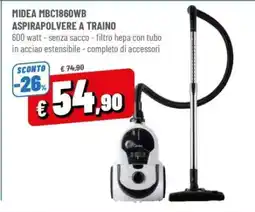 Famila MIDEA MBC1860WB ASPIRAPOLVERE A TRAINO offerta