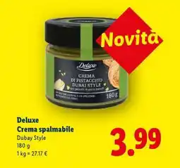 Lidl Deluxe Crema spalmabile Dubay Style offerta