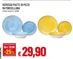 Famila SERVIZIO PIATTI 18 PEZZI IN PORCELLANA offerta