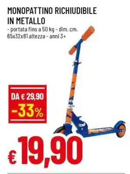 Famila MONOPATTINO RICHIUDIBILE IN METALLO offerta
