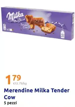 Action Merendine milka tender Cow 5 pezzi offerta