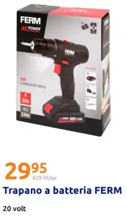 Action Trapano a batteria FERM 20 volt offerta