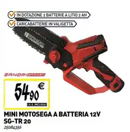 Tecnomat Mini motosega a batteria 12V SG-TR 20 offerta