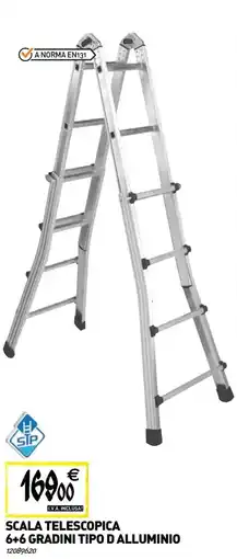 Tecnomat Scala telescopica 6+6 gradini tipo d alluminio offerta